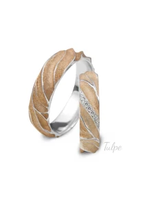 Bi-color féldomború karikagyűrű