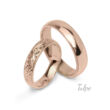 Roze arany barokk karikagyűrű pár