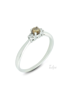 Fehér,arany,brilles női gyűrű, eljegyzési gyűrű