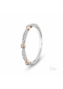 Fehér-roze arany eljegyzési gyűrű női gyűrű
