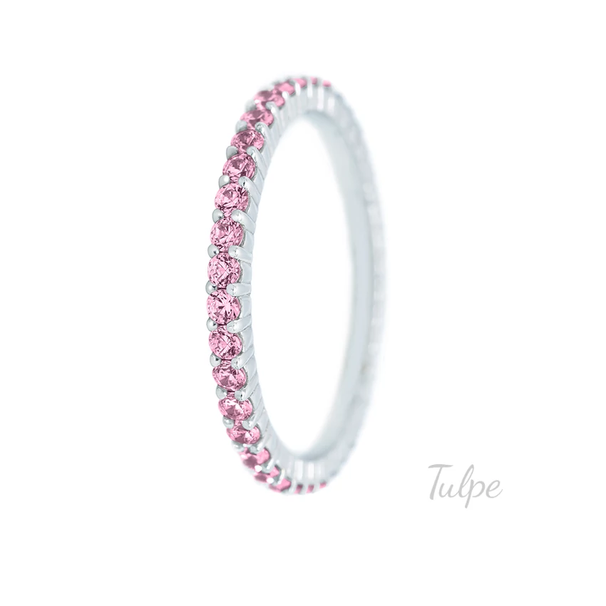 Fehér arany swarovski kristályos női gyűrű 